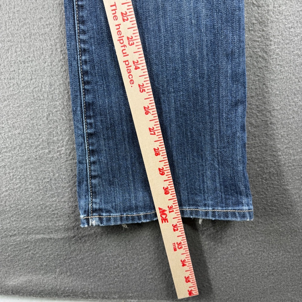 Kut from the Kloth Jeans Women 8 Kelsey Mid Rise Ankle Flare Distressed Patch - Picture 5 of 12